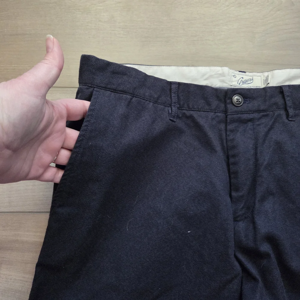 Grayers Men's Navy Chinos
